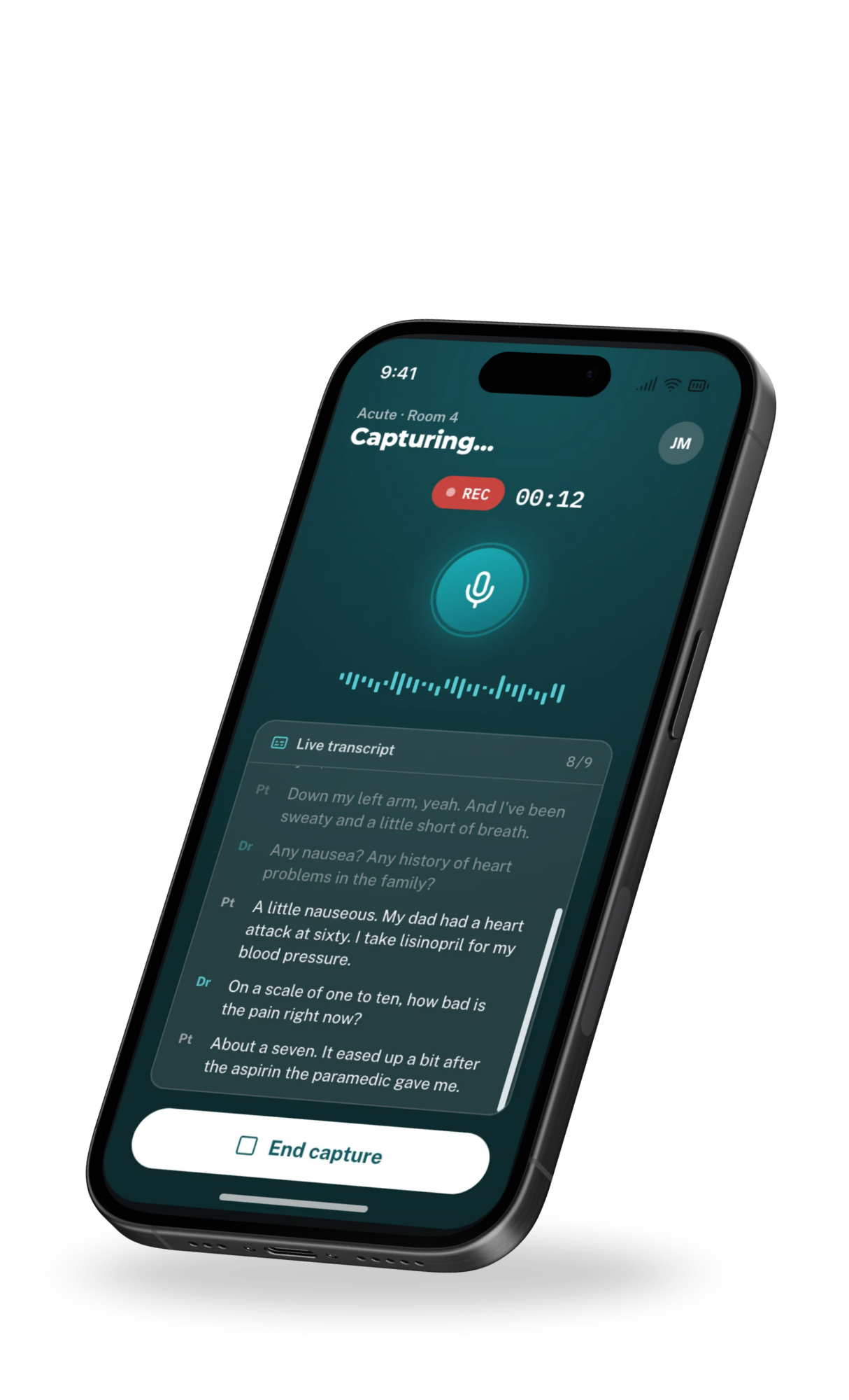 Ambient AI live capture on iPhone